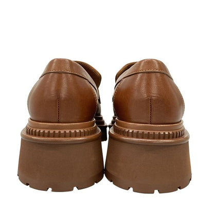 Chanel Loafers 36 C Quilted Brown Gold CC Logo