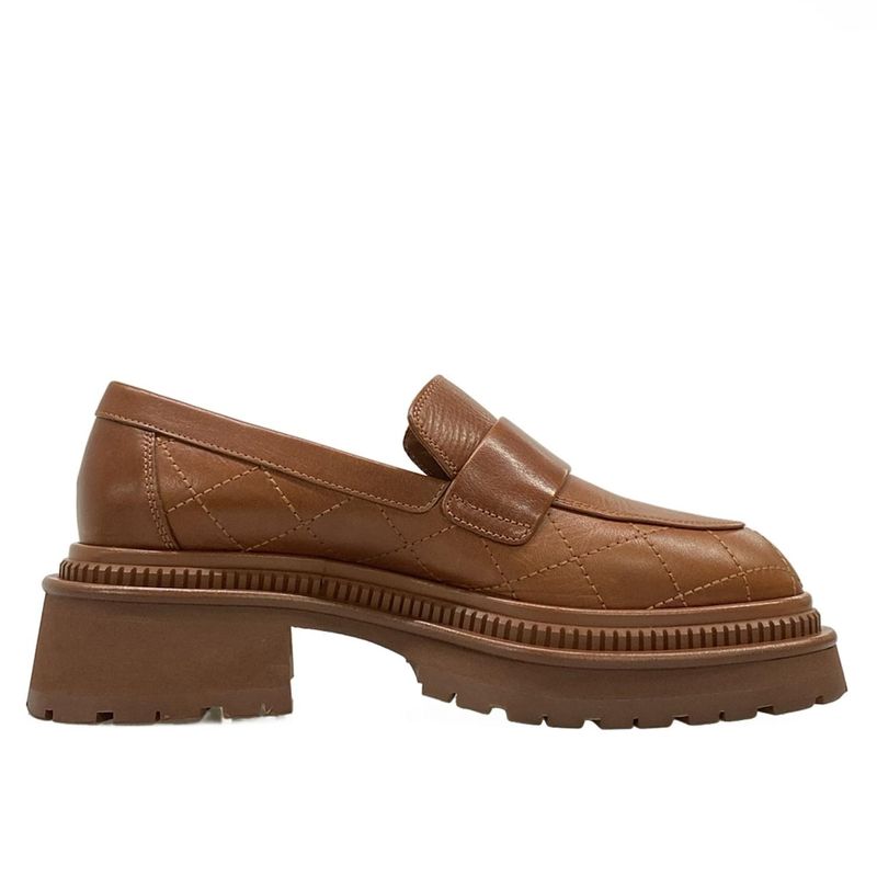 Chanel Loafers 36 C Quilted Brown Gold CC Logo