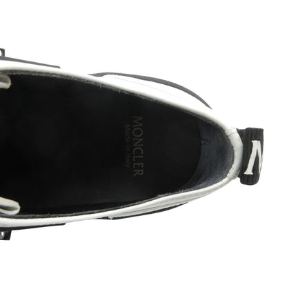 Moncler Mon Wallabee Boots Shoes Leather Bicolor Logo 35 White Black