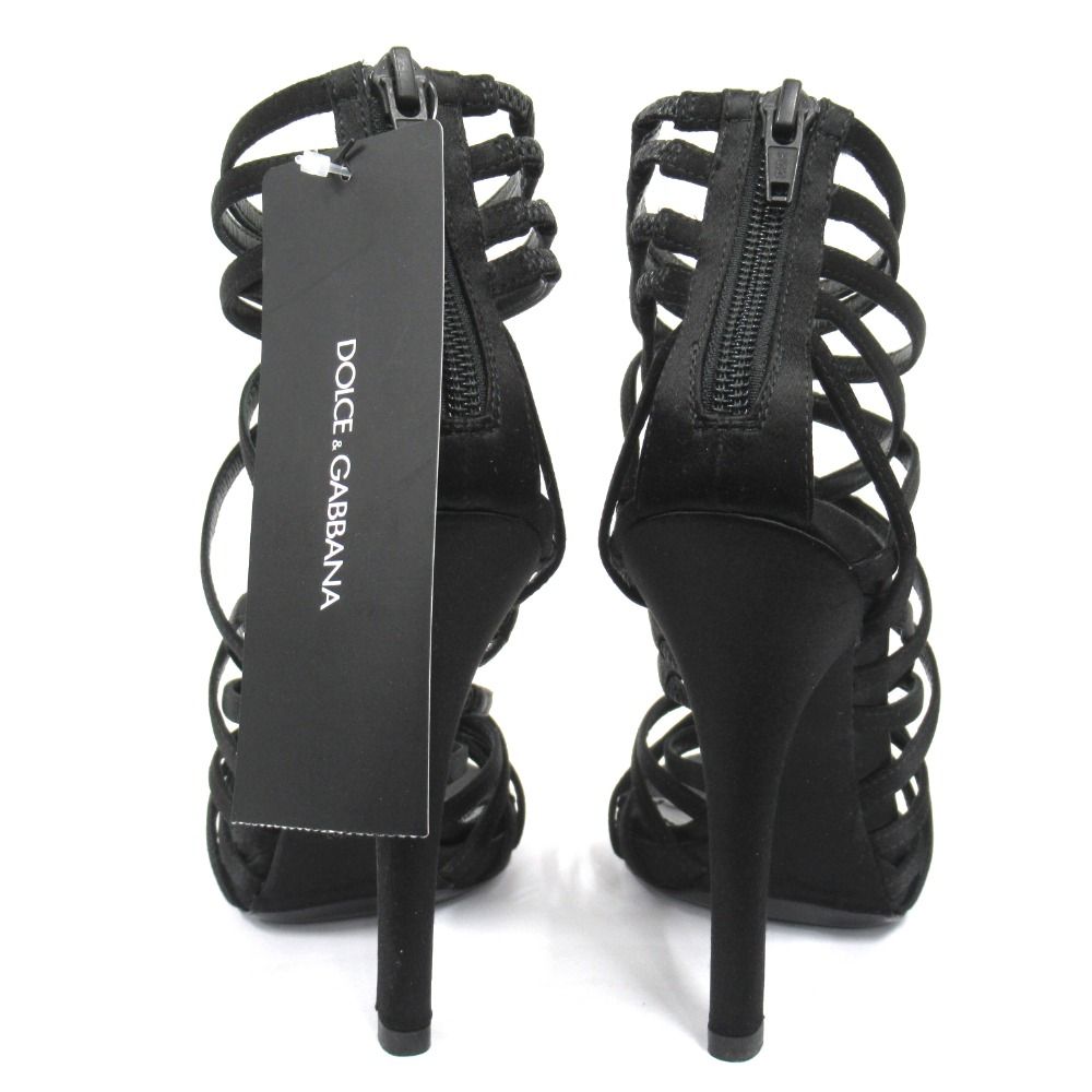 Dolce & Gabbana Gladiator Sandals Shoes High Heels 36.5 Black