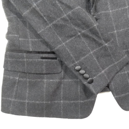 Dolce & Gabbana Tuxedo Tailored Jacket Wool Velour Contrast Plaid Pattern Black