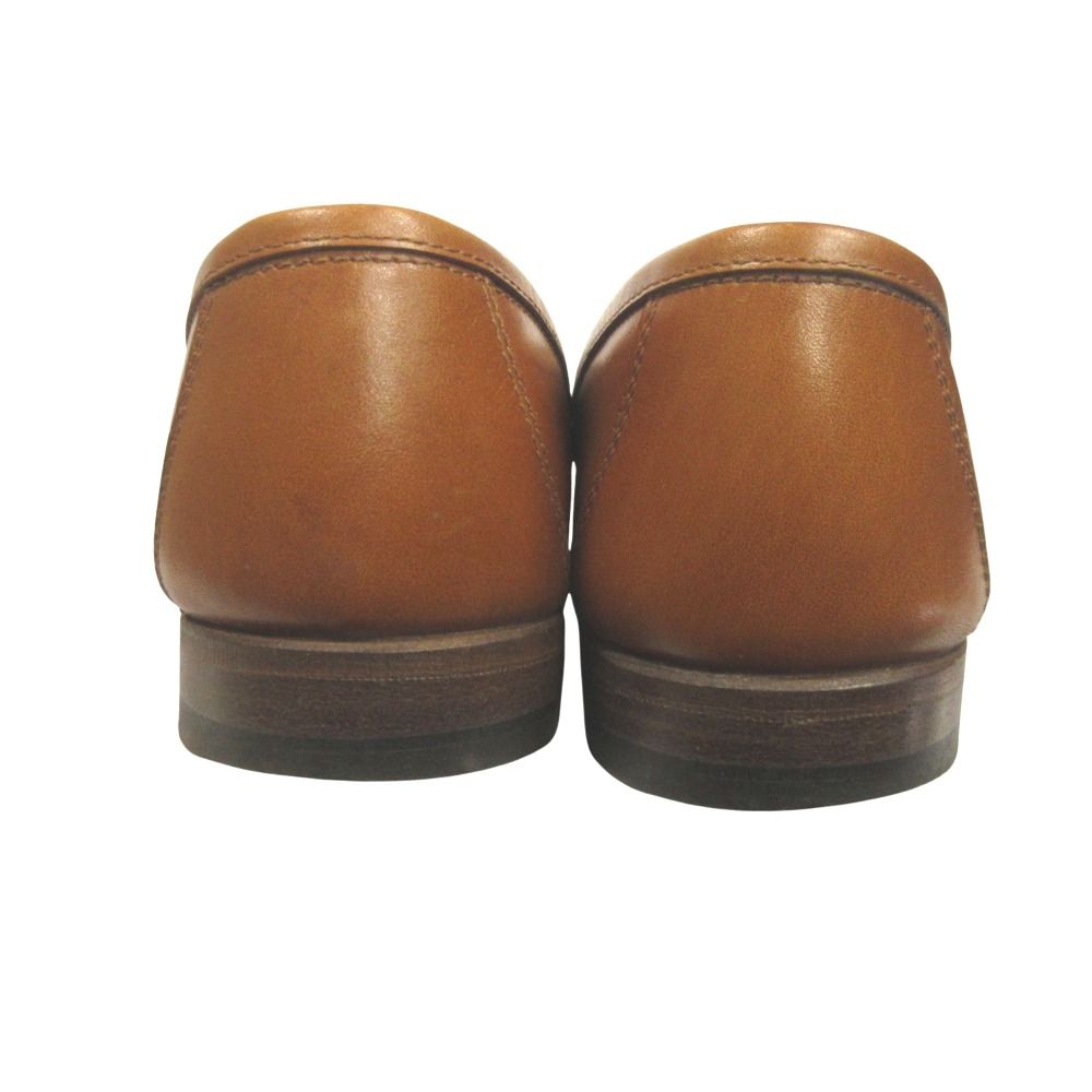 Hermes Chaine D'ancre Loafers Leather Shoes 36.5 Brown