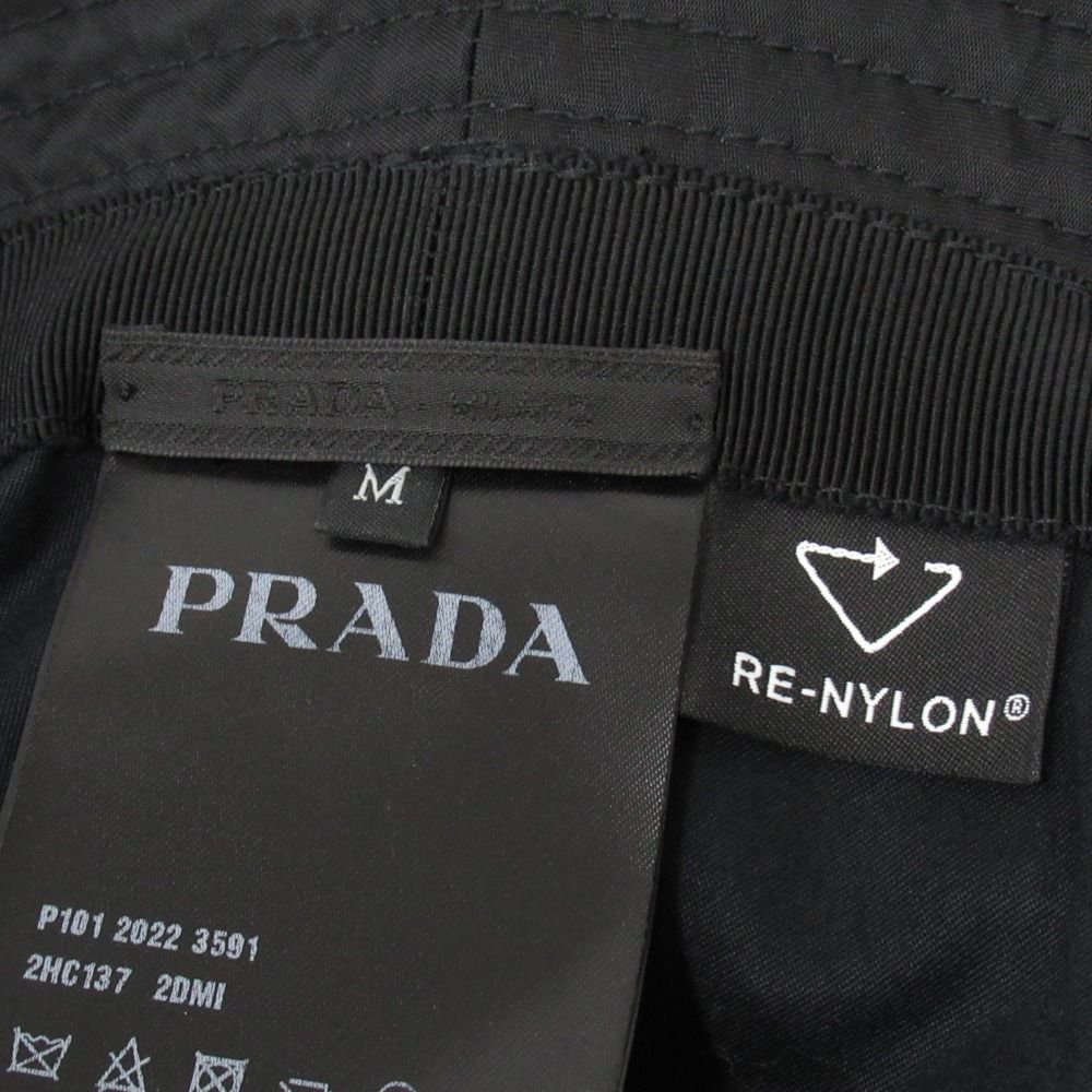 Prada Re-Nylon Bucket Hat Triangle Logo Nylon M Black