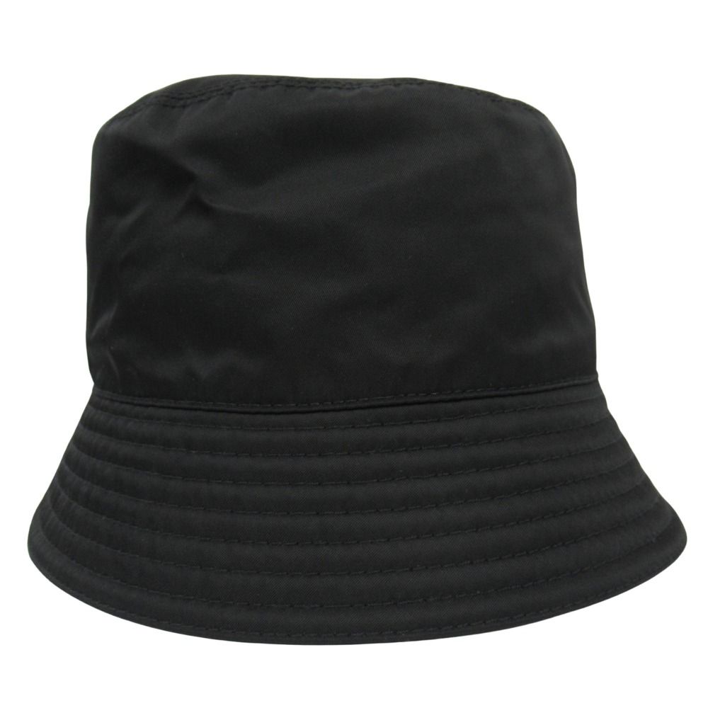 Prada Re-Nylon Bucket Hat Triangle Logo Nylon S Black