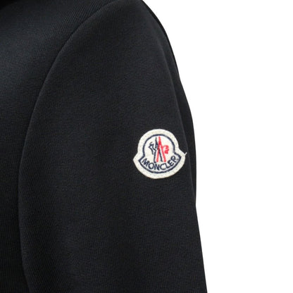 Moncler Down Jacket Sweatshirt Contrast Hoodie Logo XS Black