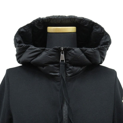 Moncler Down Jacket Sweatshirt Contrast Hoodie Logo XS Black