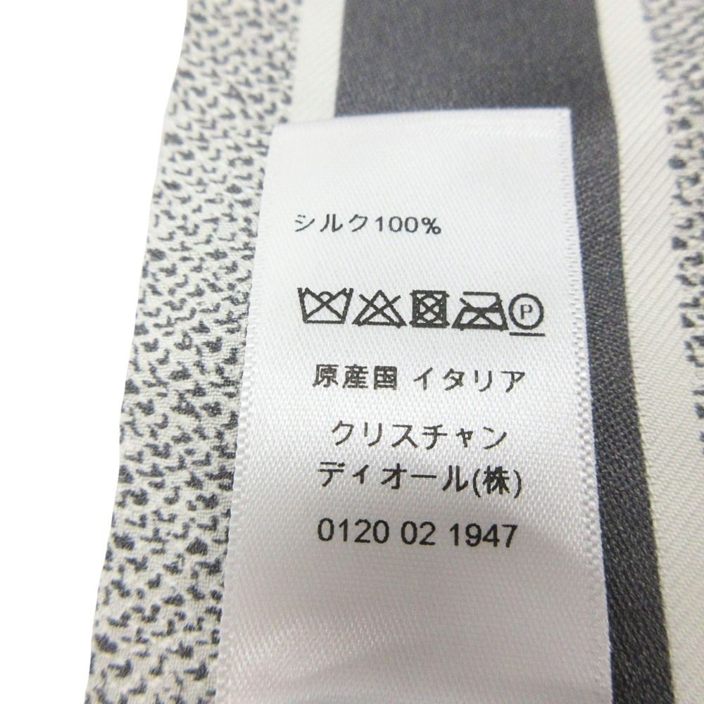 Dior Mitzah Toile de Jouy Sauvage Ribbon Twill Gray Scarf