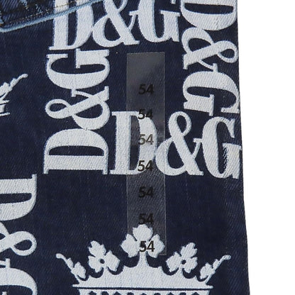 Dolce & Gabbana Crown D&glogo Monogram Lambskin Skinny Denim Pants 54 Large