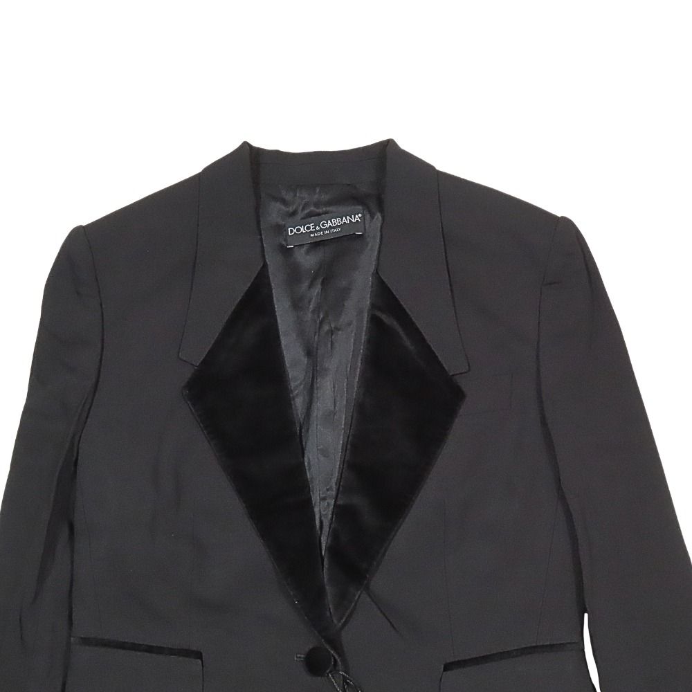 Dolce & Gabbana Spencer Jacket Tailored Short Length Tuxedo 38 Black