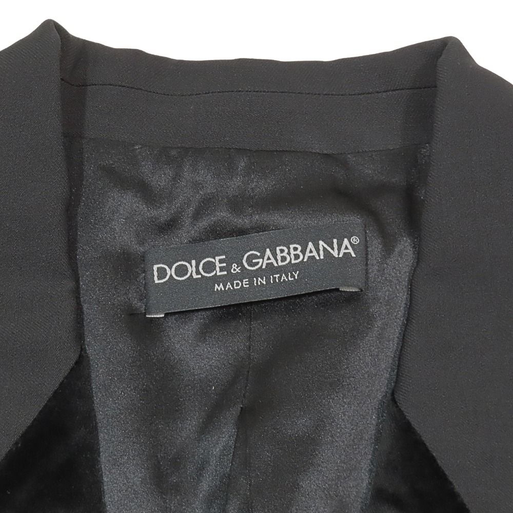 Dolce & Gabbana Spencer Jacket Tailored Short Length Tuxedo 38 Black