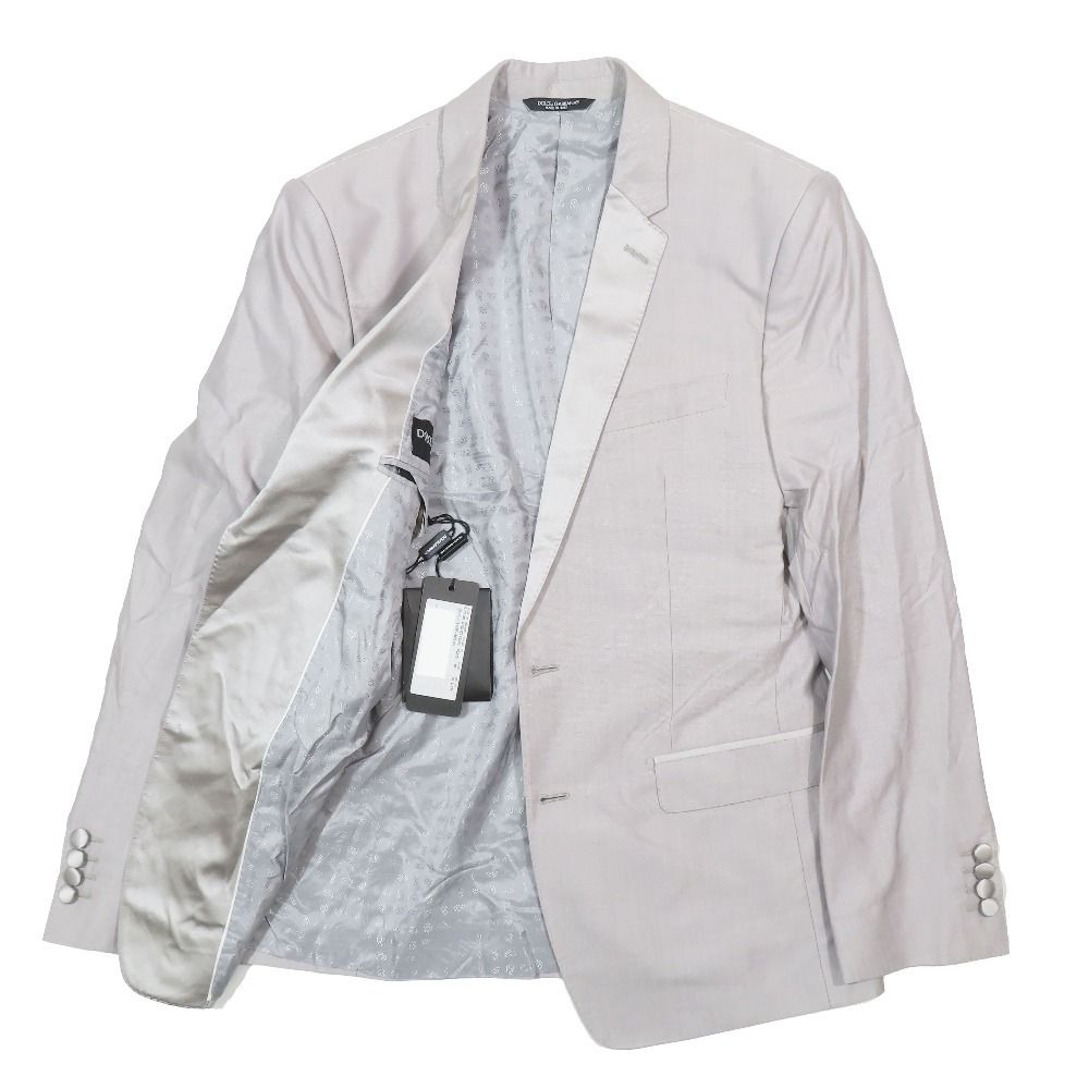Dolce & Gabbana Tuxedo Suit Set Terre Jacket Pants Gray 46