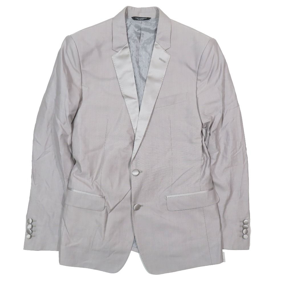 Dolce & Gabbana Tuxedo Suit Set Terre Jacket Pants Gray 46