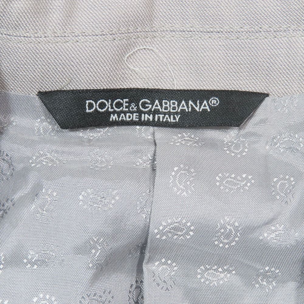 Dolce & Gabbana Tuxedo Suit Set Terre Jacket Pants Gray 46