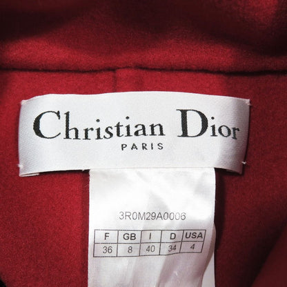 Dior Cape Poncho Cloak Jacket Haori Cashmere Red 40
