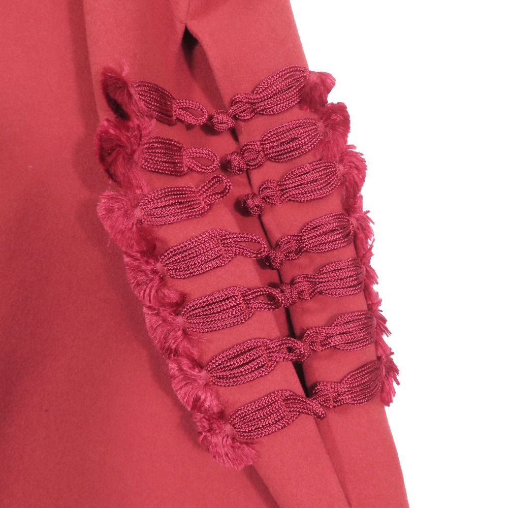 Dior Cape Poncho Cloak Jacket Haori Cashmere Red 40