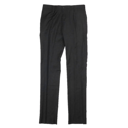 Dolce & Gabbana Suit Set Tailored Jacket Striped Pants Black Red 48