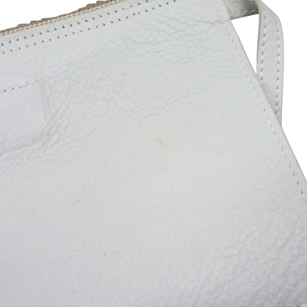 Saint Laurent Yves Neo Double Reversible Leather Hand Tote White Beige