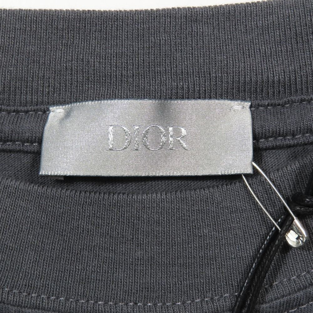 Dior Asterodior Print T-Shirt Short Sleeve Crew Neck Gray