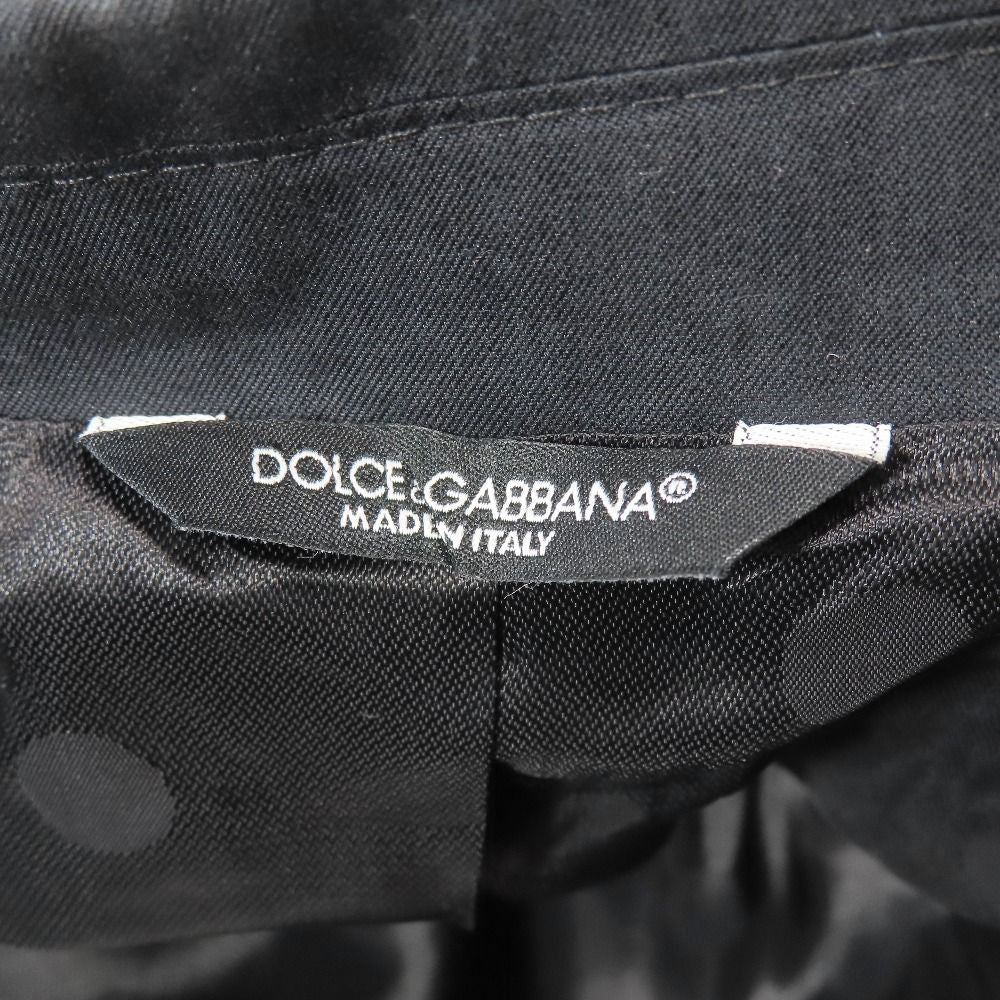 Dolce & Gabbana Suit Tailored Jacket Peak Lapel Center Vent Black 48