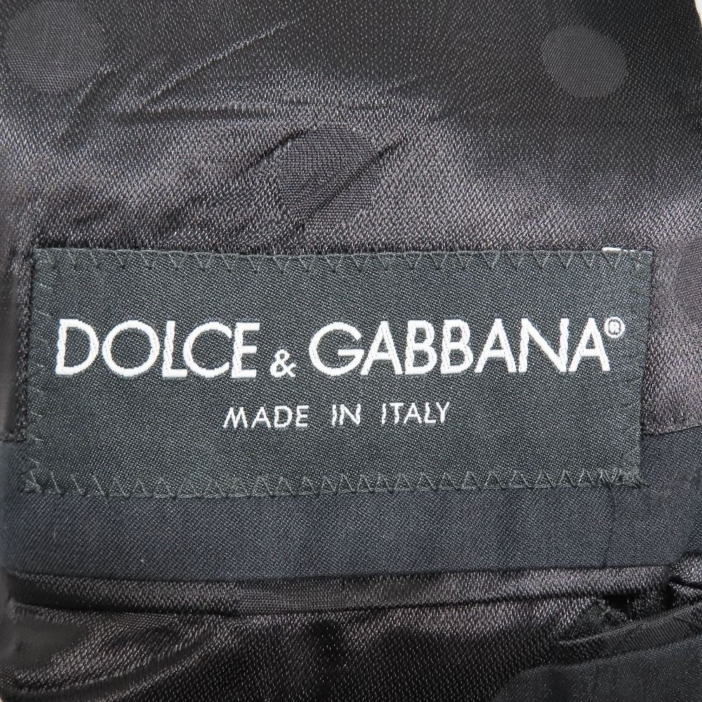 Dolce & Gabbana Suit Tailored Jacket Peak Lapel Center Vent Black 48