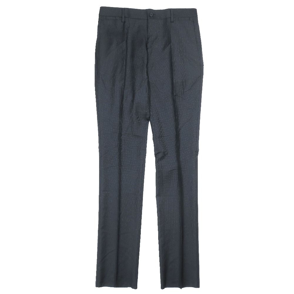 Dolce & Gabbana Suit Set Tailored Jacket Dot Pattern Pants Black 46