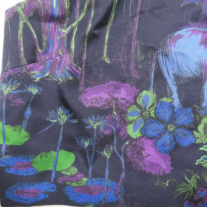 Dior No Sleeve Top Bustier Vest Silk Blend Flower Purple 40