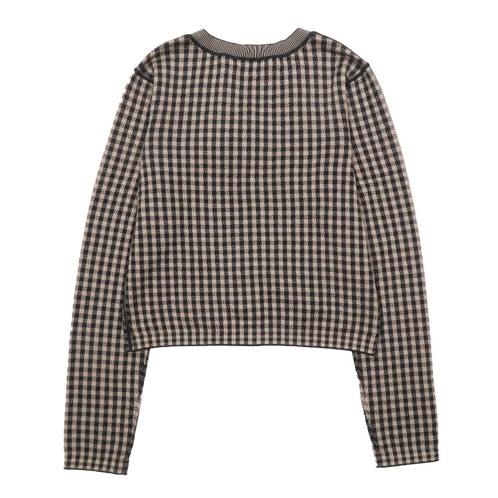 Dior Ensemble Cardigan Sleeveless Knit Plaid Vest Bee Embroidery Logo Cashmere