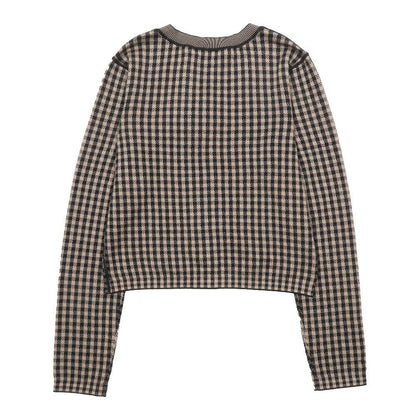 Dior Ensemble Cardigan Sleeveless Knit Plaid Vest Bee Embroidery Logo Cashmere