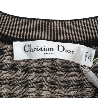 Dior Ensemble Cardigan Sleeveless Knit Plaid Vest Bee Embroidery Logo Cashmere