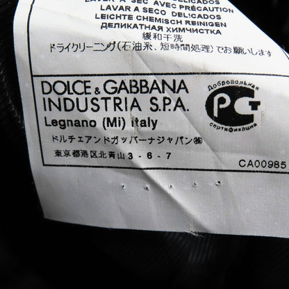 Dolce & Gabbana Martini Tailored Jacket All Pattern Black Leather Fully Lined