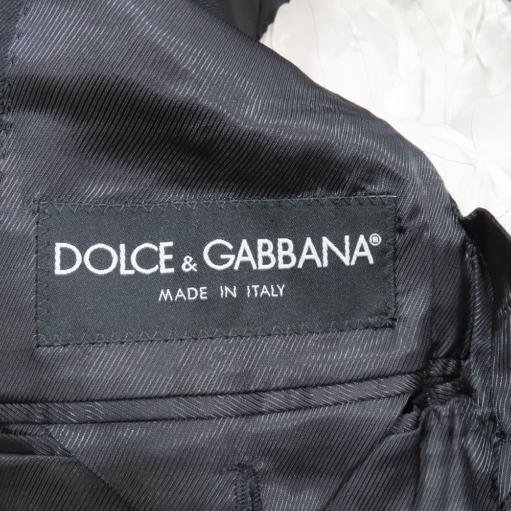 Dolce & Gabbana Martini Tailored Jacket All Pattern Black Leather Fully Lined