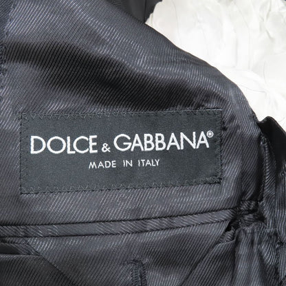 Dolce & Gabbana Martini Tailored Jacket All Pattern Black Leather Fully Lined
