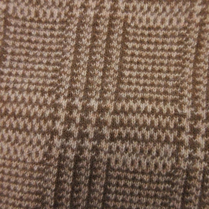Max Mara White Tag Glen Check Knit Vest Angora Blend Gilet Neck S Beige Sweater