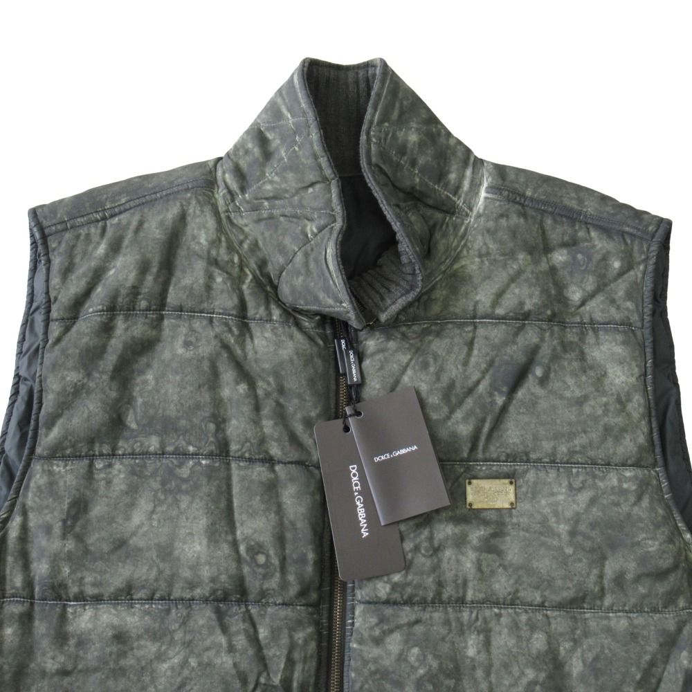 Dolce & Gabbana Silk Vest Jacket Logo Plate Large 52