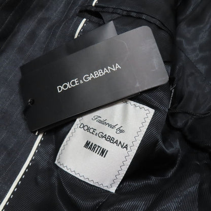 Dolce & Gabbana Striped Suit Set Jacket Pants 50 Charcoal Gray