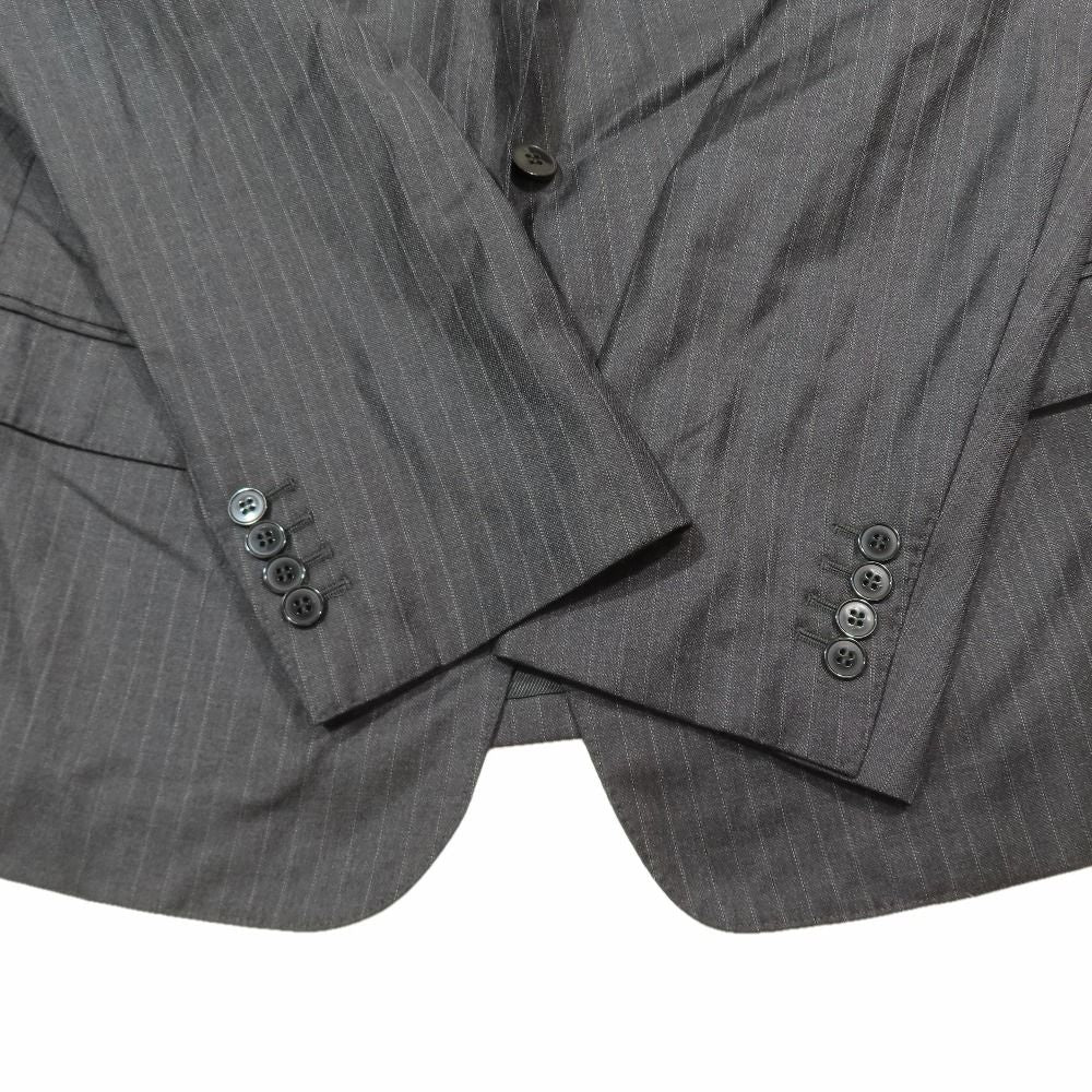 Dolce & Gabbana Striped Suit Set Jacket Pants 50 Charcoal Gray