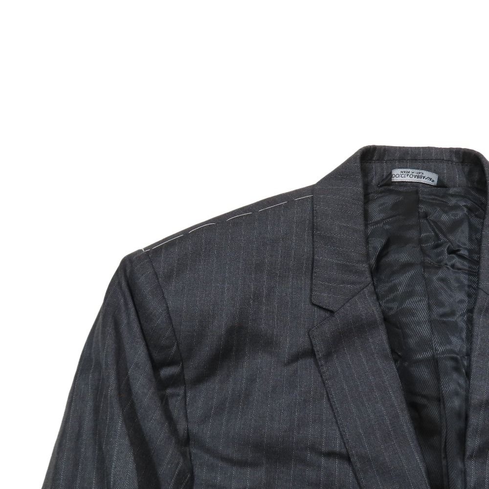 Dolce & Gabbana Striped Suit Set Jacket Pants 50 Charcoal Gray