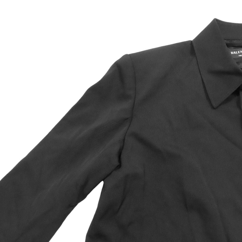 Balenciaga Shirt Jacket Unlined Wool 46 Black