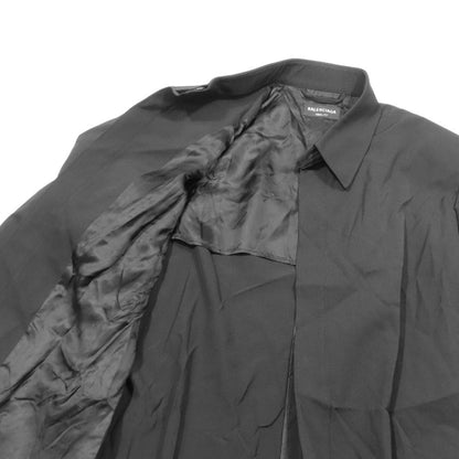Balenciaga Shirt Jacket Unlined Wool 46 Black