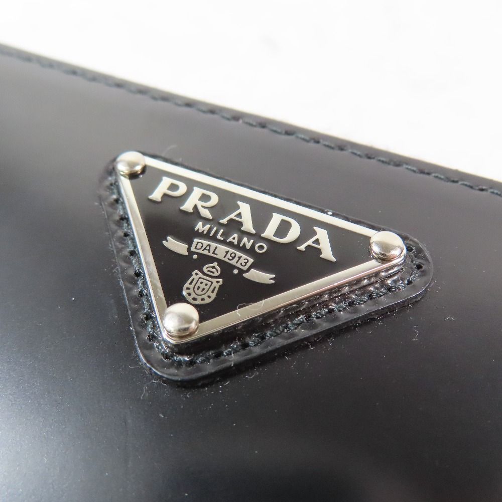 Prada Shoulder Mini Bag Chain Pouch Coin Case Leather Black