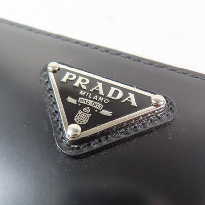 Prada Shoulder Mini Bag Chain Pouch Coin Case Leather Black
