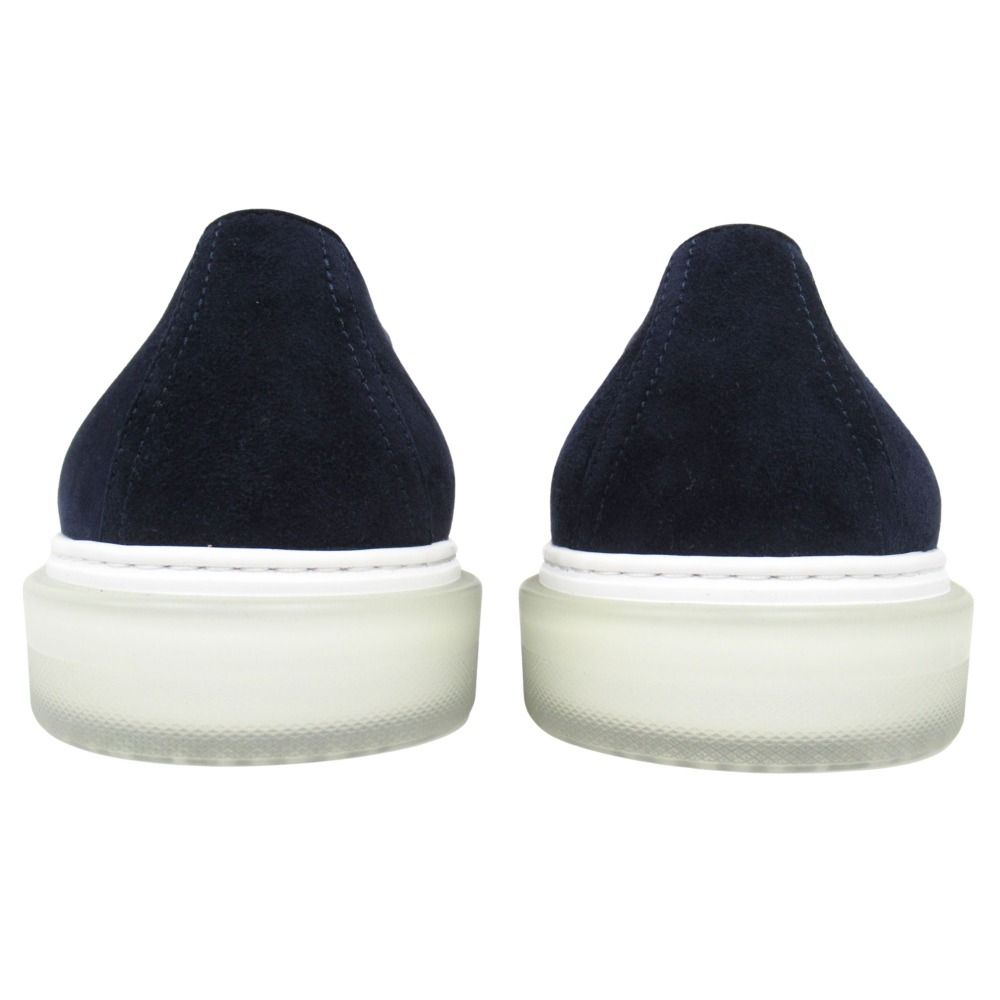 Hermes Eveil Sneakers Shoes Suede Leather 40 Navy