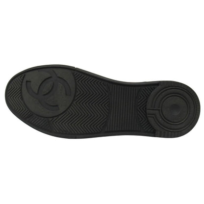 Chanel CC Logo Sneakers Shoes Low Cut Suede Leather