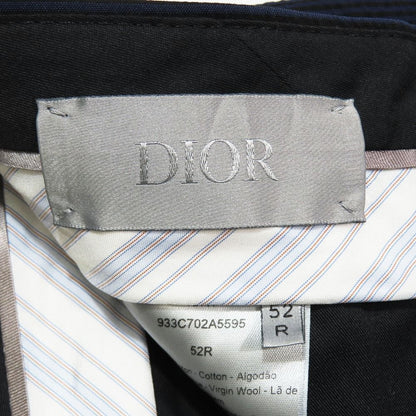 Dior Striped Trousers Pants Cotton Wool Suit Blue Black 52