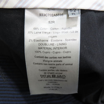 Dior Striped Trousers Pants Cotton Wool Suit Blue Black 52