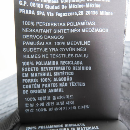 Prada Dro Cord Nylon Bucket Hat Triangle Logo Hat Black 59 cm