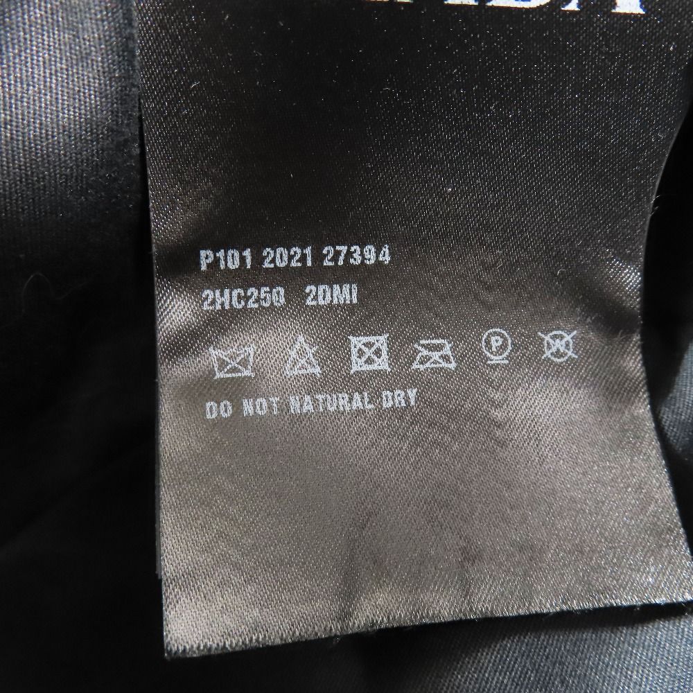 Prada Dro Cord Nylon Bucket Hat Triangle Logo Hat Black 59 cm