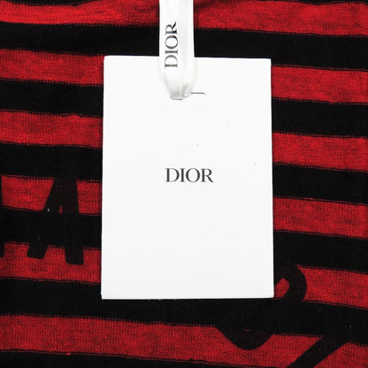 Dior Marinier Logo Border Knit Linen Cashmere Star Red 40 Sweater