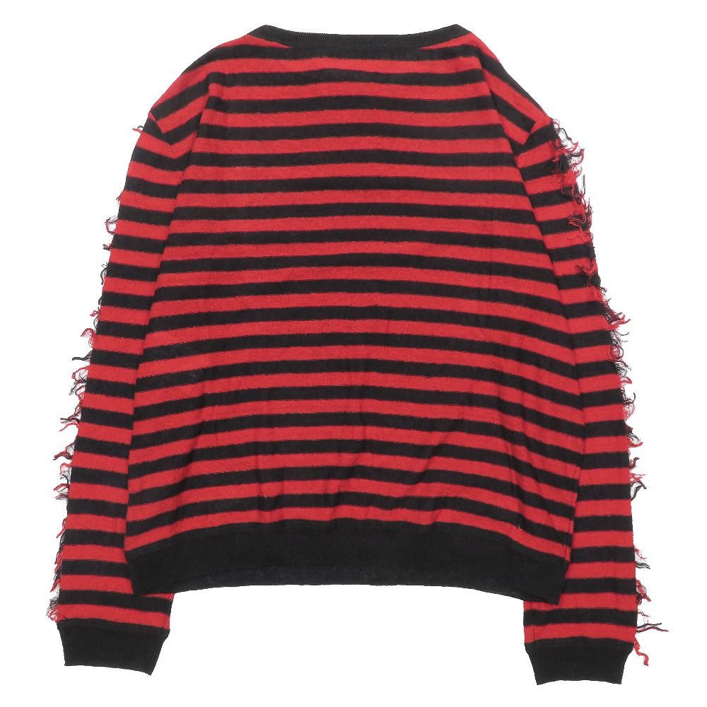 Dior Marinier Logo Border Knit Linen Cashmere Star Red 40 Sweater