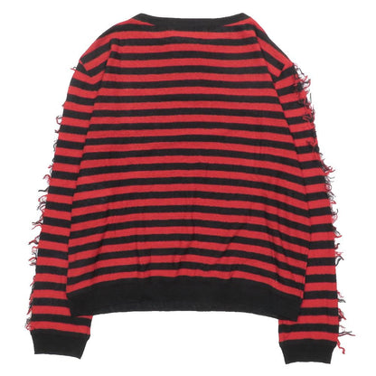 Dior Marinier Logo Border Knit Linen Cashmere Star Red 40 Sweater